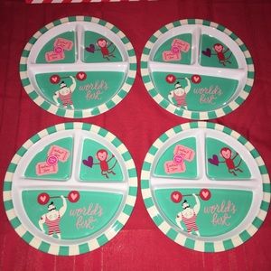 Set of 4 Valentine’s Day plates